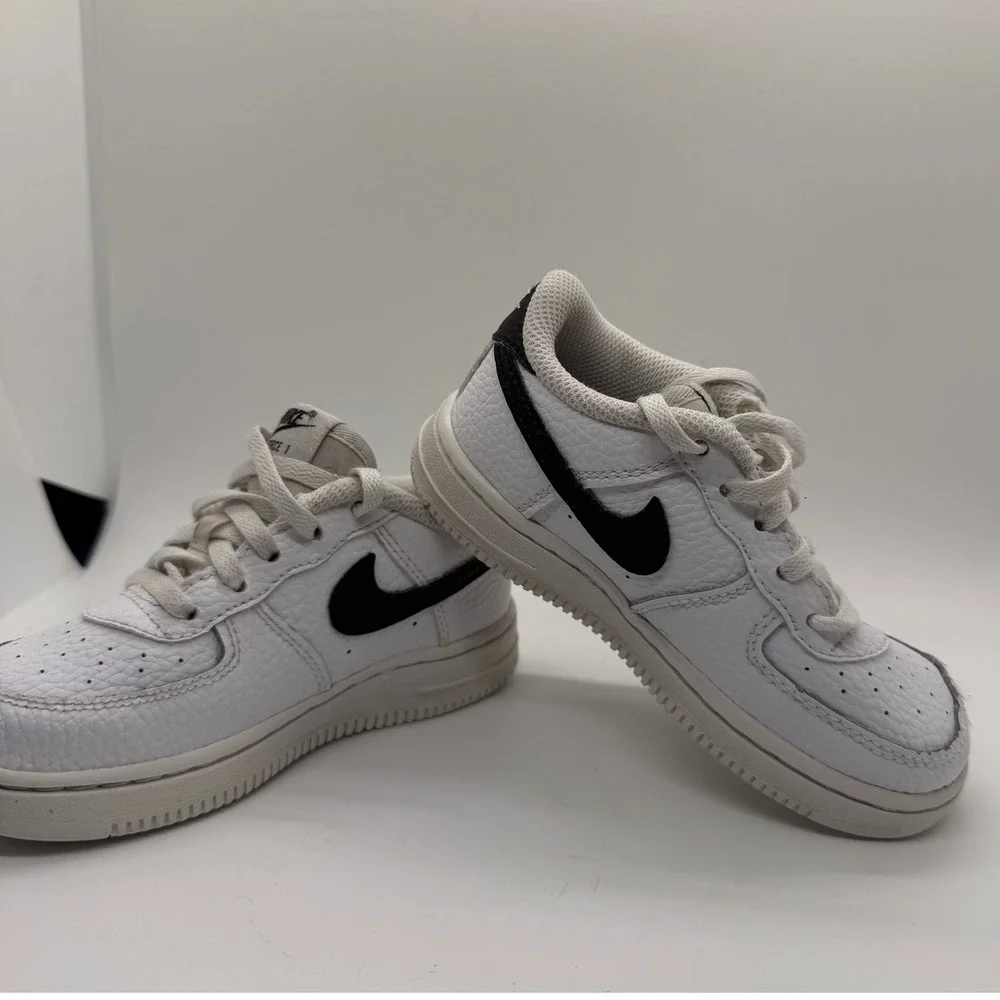 Nike Air Force 1 Low Toddler Shoes White Black Cz1691 100 Size 9c Sneakers Child